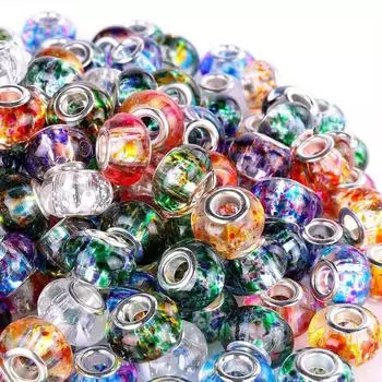 12/25/40 шт. смоляных бусин европейского стиля с большими отверстиями 14 * 9 мм, декоративные бусины в чернильном стиле, сделай сам, браслет, ожерелье, серьги, брелок 12pcs