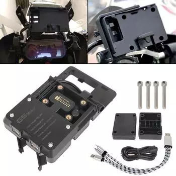12-30 В для BMW R1200GS ADV F800GS F700GS Honda CRF1000L Africa Twin 2016 USB зарядное устройство универсальный держатель для мобильного телефона подходит для 12 мм рулонной балки