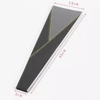 12*4См*45См 50/ Упак. Букет роз Одинарный пакет Материал для упаковки цветов Треугольный пакет для одного букета чёрный