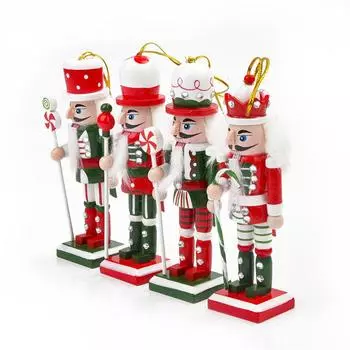 12.5 см Миниатюры Щелкунчик Кукольные украшения Украшения для рабочего стола Мультфильмы Грецкие орехи Солдаты Оркестр Куклы Щелкунчик