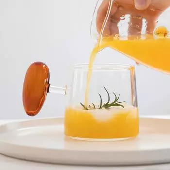 12.5 унций стеклянная кружка кофейная кружка стеклянная чашка набор симпатичная бутылка для воды кружки кофейные чашки посуда для питья термостойкое стекло питьевое молоко 370ml янтарь