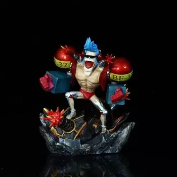 12.5cm One Piece Аниме Коллекция персонажей G5 FRANKY Фигура Модель Битва Вер ПВХ Статуэтка FRANKY 12.5cm разноцветный