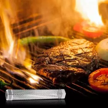 12/6-дюймовый барбекю из нержавеющей стали перфорированная сетка для пеллет курительная трубка гаджеты газовый гриль древесный уголь для барбекю курительная трубка