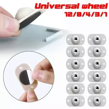 12/8/4/3 шт. Колеса для мебели из нержавеющей стали, самоклеящиеся ролики для дома, поворотные на 360 градусов, универсальные колеса с подшипником нагрузки 3PCS