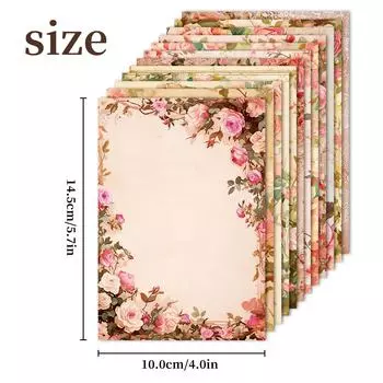 12 Ароматных Цветочных Серий Материал Бумага Ретро Цветочный Фон Декоративный Коллажный Материал Детский DIY Ручной Аккаунт 14.7*11CM