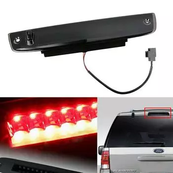 12 автоматических светодиодных 3-х верхних стоп-сигналов дымчато-красного цвета для Ford Expedition/Lincoln Navigator 2003-2016 ED, дополнительные стоп-сигналы