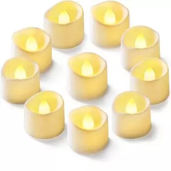 12 беспламенных светодиодных чайных ламп на батарейках, ночник, маленькая свеча, праздничный светильник, романтическая свеча на день рождения