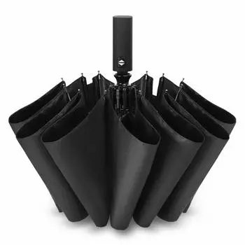12 Bone Ultra Waterproof One Button Automatic Folding Zone Rain and Rain Dual Use Windproof and Rainproof 210T High Strength Fiber Glass One Button