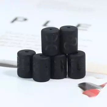 12 бусин зодиака подвески матовые черные ониксовые бусины созвездия цилиндрический кулон