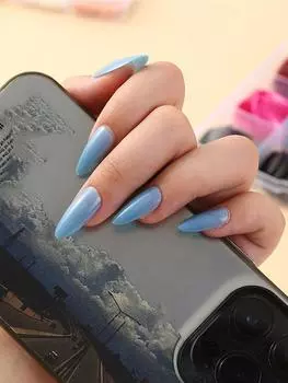 12-Color Boxed Nail Patch Solid Color Nail Patch