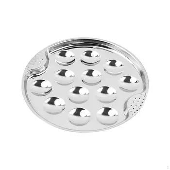 Тарелка для улиток из нержавеющей стали с 12 отделениями Plate