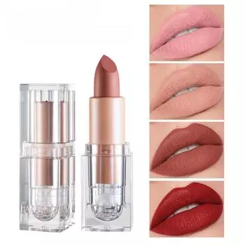 12-цветная матовая помада Crystal Square Lip Balm Nude bean Paste small ice cube lip glaze woman