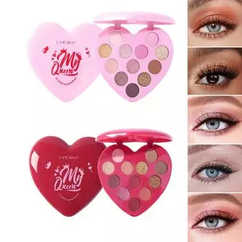 12-цветная палитра теней для век перламутровая матовая цветовая палитра для макияжа легко окрашиваемая палитра теней для век #1