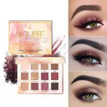 12-цветная палитра теней для век с блестками, долговечные матовые, металлические мерцающие тени для век, водонепроницаемые 12 color