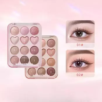 12-цветная палитра теней для векДержится макияжНатуральные цветаAmbient BlushShadow Multi-Purpose Palette