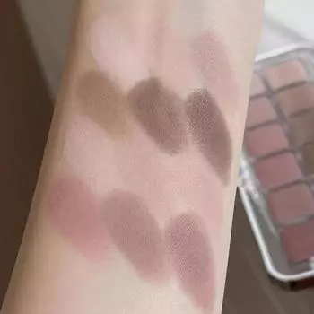 12-цветная пластина для теней для век, матовые жемчужные тени для век, макияж для девушек, лоток для теней для век, скульптурные блики, косметические аксессуары