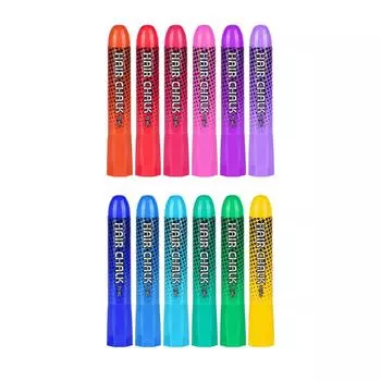 12-цветная ручка для волос на водной основе, легко мыть и носить с собой, яркие цвета, 2 мл One Size белый