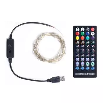 12 цветных гирлянд с питанием от USB, меняющееся мерцание, 66 футов, 200 светодиодных гирлянд, медный провод, RGB 50LED NO Remote