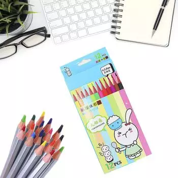 12 цветных карандашей для рисования Водорастворимые цветные карандаши Практичные цветные карандаши для рисования и черчения