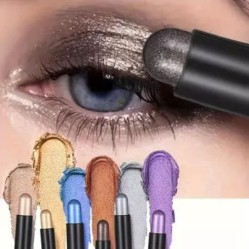 12-цветный карандаш для теней для век Nature Satin Shimmery Effects Водостойкий и стойкий макияж для глаз, маркеры-хайлайтеры, вращающийся матовый и блестящий карандаш для теней для век 1#