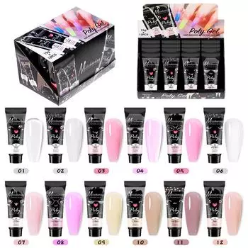 12-цветный клей для быстрого наращивания, набор с блестками, маникюр, фототерапия, кристаллический клей для наращивания, клей для наращивания фототерапии