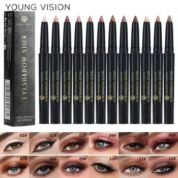 12-цветный вращающийся карандаш для теней для век Pearl, водостойкий контурный карандаш для макияжа глаз Sleeper Silkworm 01#