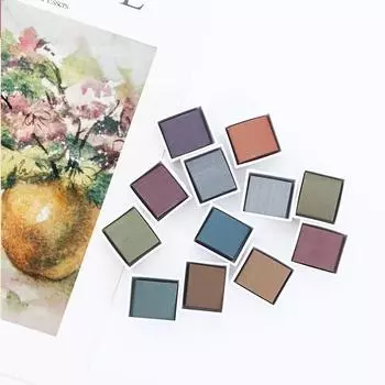 12 цветов акварельной краски портативный пластиковый ящик флэш ретро перламутровый Morandi темные акварели набор для художественной росписи ногтей