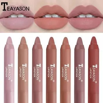 12 цветов бархатные матовые помады-карандаши, водостойкие долговечные сексуальные красные помады для губ на чашке для макияжа, оттенок для губ, косметическая ручка