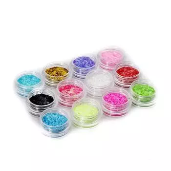12 цветов блестящие чипсы пудра типсы нейл-арт декор маникюрный инструмент DIY подарок