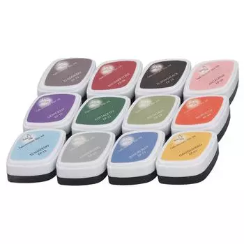 12 цветов чернильная подушечка моющаяся универсальная подушечка для поделок для ткани дерева бумаги открытки изготовление пальцев