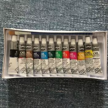 12 цветов краска для рисования пигмент масляная живопись 6 мл тюбик с набором кистей