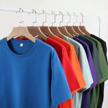 12 цветов, летняя мужская одежда, однотонная блузка, хлопковые футболки 170 г/м, мужские футболки S белый