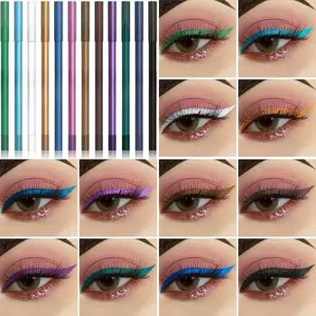 12 цветов перламутровый стойкий карандаш для подводки глаз красочный пигмент водостойкая подводка для глаз макияж косметика для глаз карандаш для подводки глаз