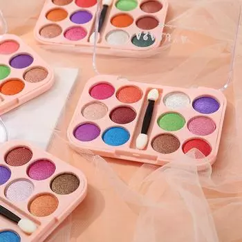 12 цветов, сценический цветной лоток для теней для век, текстура картофельного пюре, нелетучая пудра, устойчивый к поту макияж, легкий цвет 01#