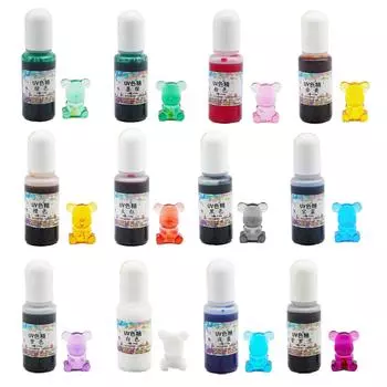 12 цветов, устойчивый к УФ-излучению клей, кристаллический клей, универсальный клей, отверждаемый ультрафиолетом, для поделок, ювелирных изделий