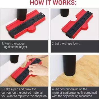 12 дюймов/25 см Неправильные Контуры Линейка Дуги Пластиковый Измеритель Контур Профиль Шкала Шаблон Шкала Кривизны Плитка Ламинат