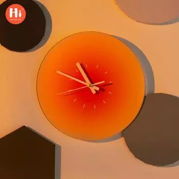 [12 дюймов 30 см] Интернет знаменитость скандинавские часы заката гостиная часы креативные часы орнамент стеклянные настенные часы