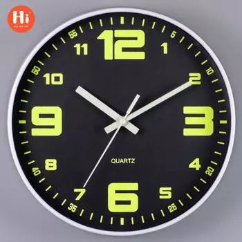 12 дюймов 30 смПростые и стильные светящиеся цифровые настенные часы бесшумные часы светящиеся для гостиной спальни бесшумные часы