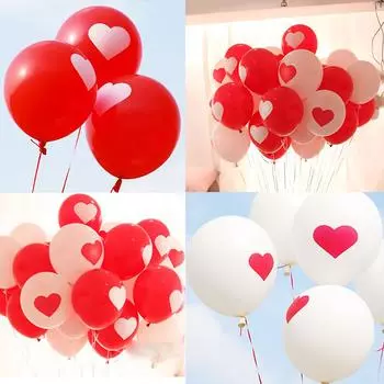 12 дюймов/5 шт красные белые латексные шары с надписью «Я люблю тебя» украшение для свадебной комнаты шары для свадебной вечеринки праздничные украшения принадлежности 5PCS