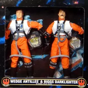 12 дюймов Kenner Star Wars Wedge Antilles Biggs Darklighter в Rebel Gear и [предмет]