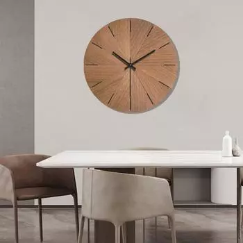 12 дюймов простые тихие настенные часы винтажные деревенские бесшумные круглые часы с деревянным зерном украшение дома B