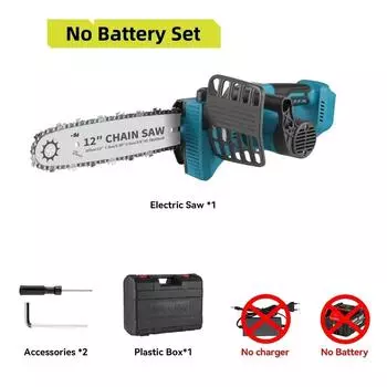 12-дюймовая бесщеточная электрическая цепная пила, аккумуляторная портативная пила для резки дерева, высокая мощность, садовые инструменты для валки леса