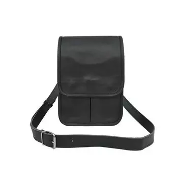 12-дюймовая черная кожаная сумка-мессенджер А4 для ноутбука Школьные сумки через плечо 10 x 12 x 4 in чёрный