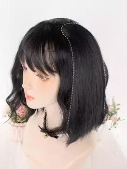 12-дюймовая черная текстурированная насадка для химической завивки волос на макушке и по бокам головы 12inch