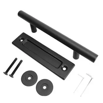12-дюймовая черная углеродистая сталь, раздвижная ручка для двери сарая, набор фурнитуры для утопления