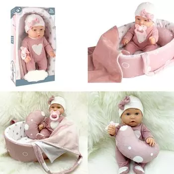 12-дюймовая кукла Rebirth со съемным костюмом, имитация куклы Rebirth с соской/одеялом/люлькой/подушкой для сопровождения
