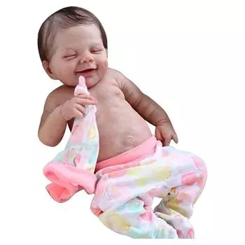 12-дюймовая кукла, силиконовая, полное тело, мальчик, реалистичный новорожденный, выглядит как реборн, моющаяся кукла, игрушка в подарок, подходит для детей 3 лет+ One Size розовый