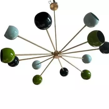 12-дюймовая люстра-шарики середины века в итальянском стиле «Спутник», подвесной светильник, домашний декор, регулируемая высота, домашний декор