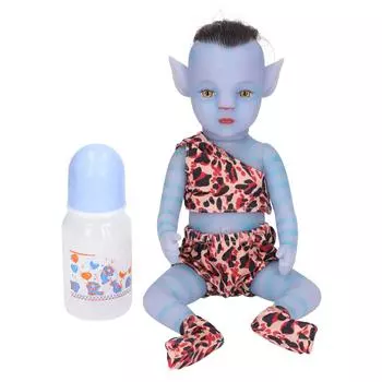 12-дюймовая мультяшная кукла, гибкие конечности, мягкий силикон, милые куклы-реборн с бутылочкой для молока, мальчик