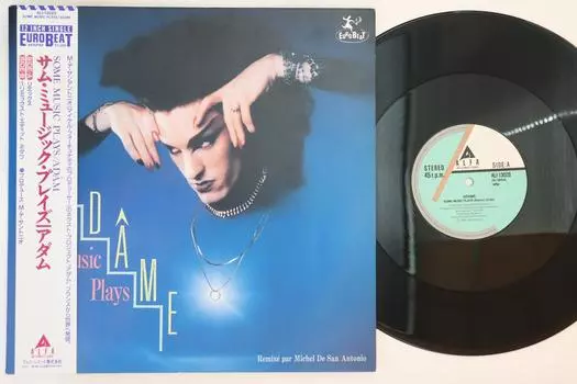12-дюймовая пластинка ADAME - играет музыка ALI13020 Alfa Internatio 1987 Япония Obi Dance & Electronica б/у